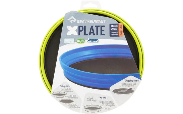 Sea To Summit X-Plate Assiette à Soupe Pliable 1.170 Ml Vert Citron. 2 Sea To Summit X-Plate Assiette à Soupe Pliable 1.170 Ml Vert Citron. – Image 2