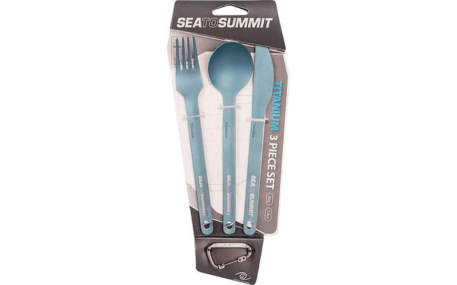 Sea To Summit Titanium Set De Couverts 3 Pièces (couteau, Fourchette Et Cuillère) 1 Sea To Summit Titanium Set De Couverts 3 Pièces (couteau, Fourchette Et Cuillère)